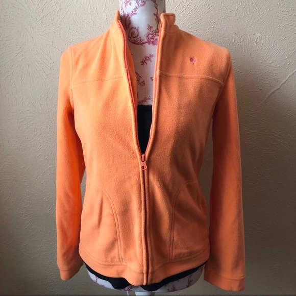 Lilly Pulitzer Jackets & Blazers - Lilly Pulitzer Fleece Zip Up Jacket XS Orange Pink